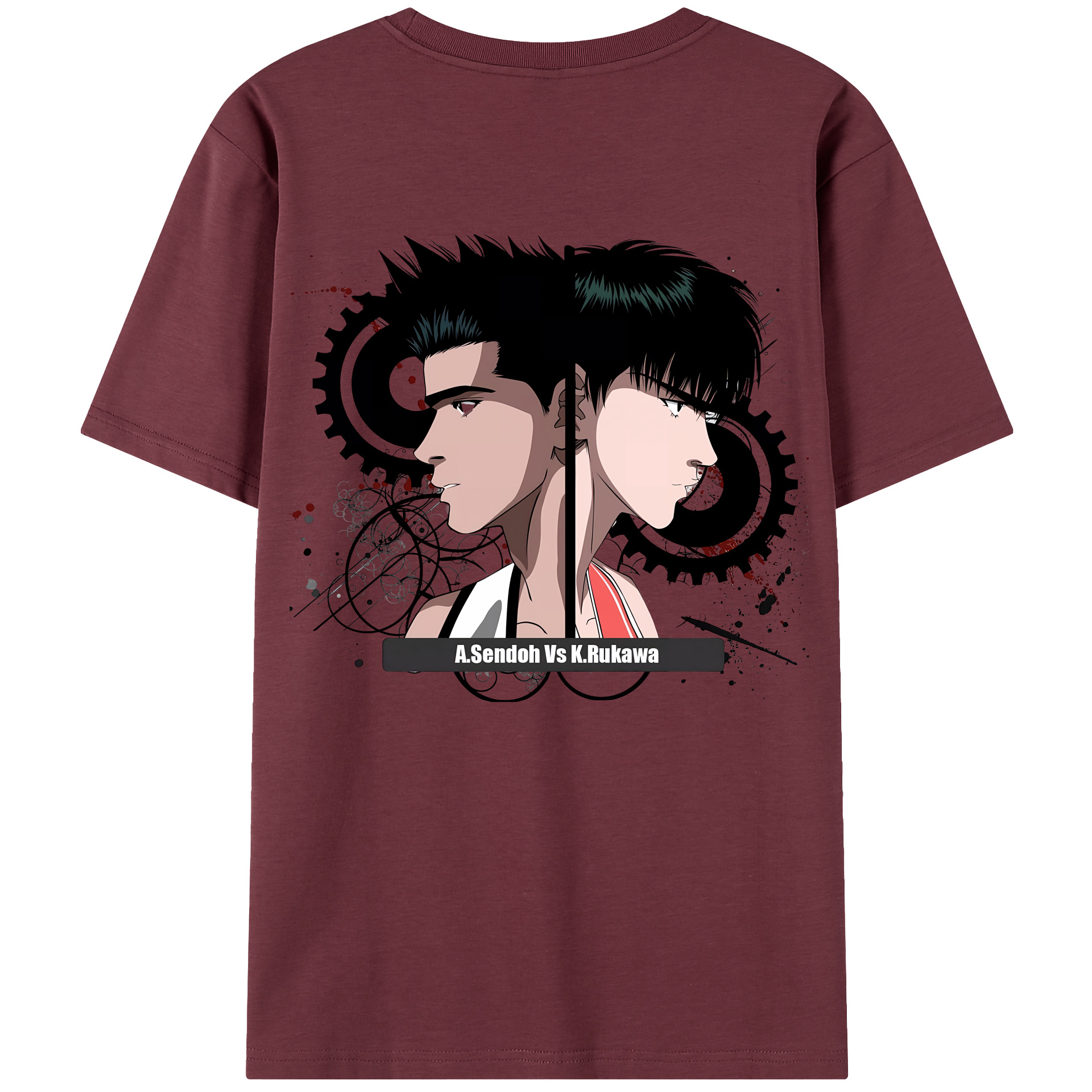 SLAM DUNK／スラムダンク 綿100％半袖Tシャツ（背面プリント）